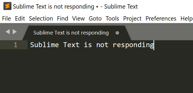 sublime text not responding troubleshoot