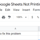 Troubleshooting Google Sheets Not Printing