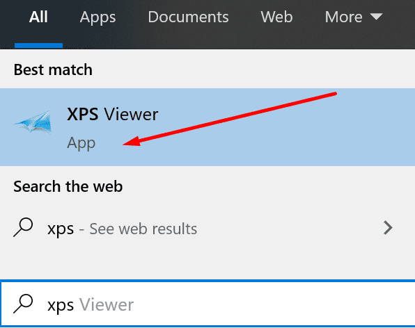 launch xps viewer app