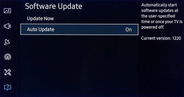 samsung TV software update