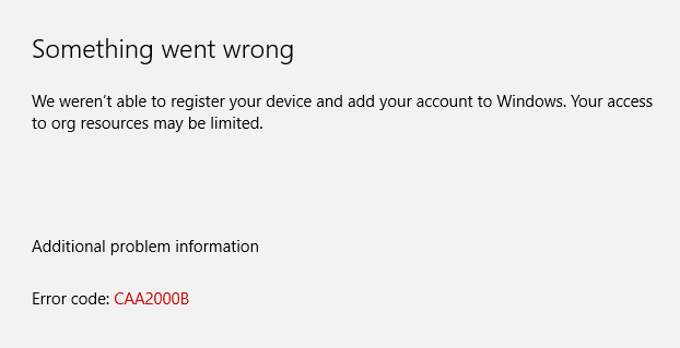 Microsoft Teams Error caa2000b