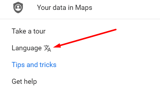 google maps is not in english change