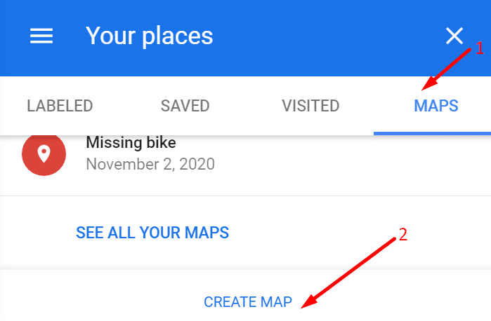 create map google maps