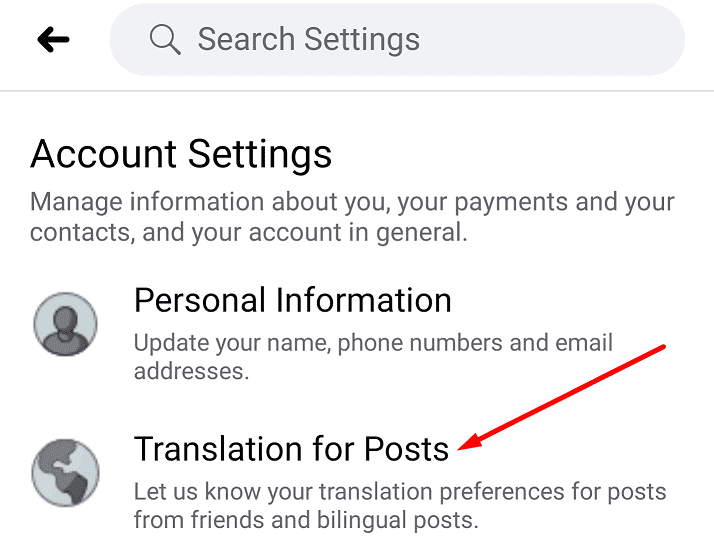 facebook translation for posts