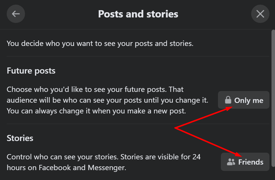hide posts stories facebook