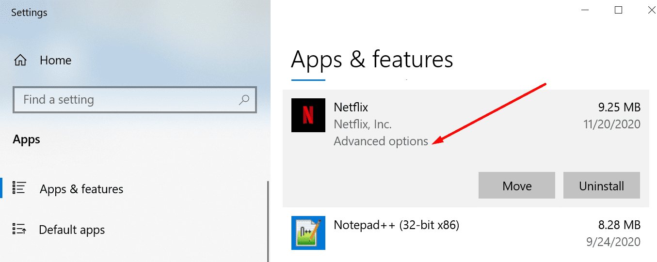 netflix advanced options
