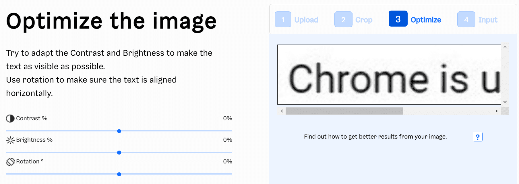 optimize image for font recognition