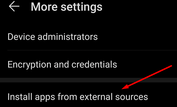 android install apps from external sources