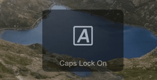 caps lock on windows 10 disable notification