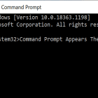 Windows 10 Command Prompt Appears Then Disappears