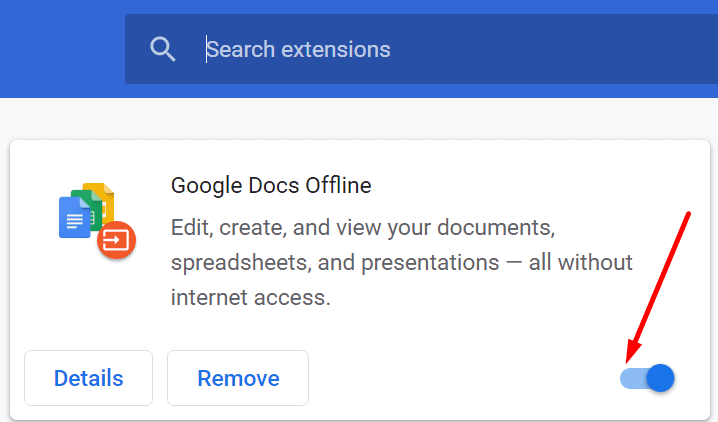 disable browser extensions chromium