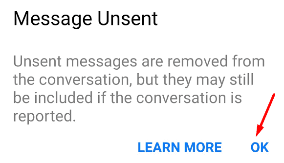 facebook message unsend confirmation