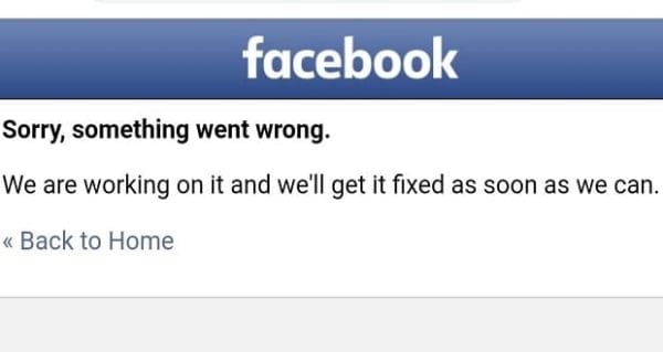 Facebook: We Are Working on Getting This Fixed