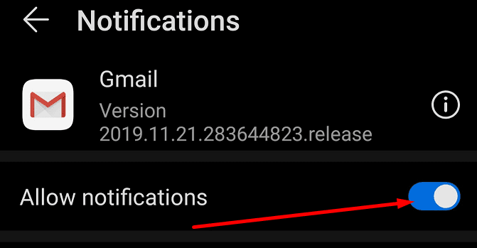 gmail allow notifications