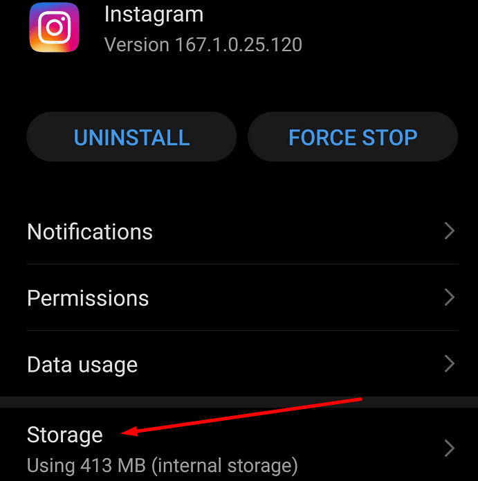 instagram storage
