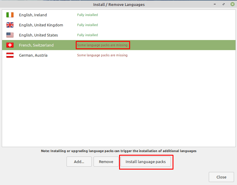 how to add language to keyboard linux mint