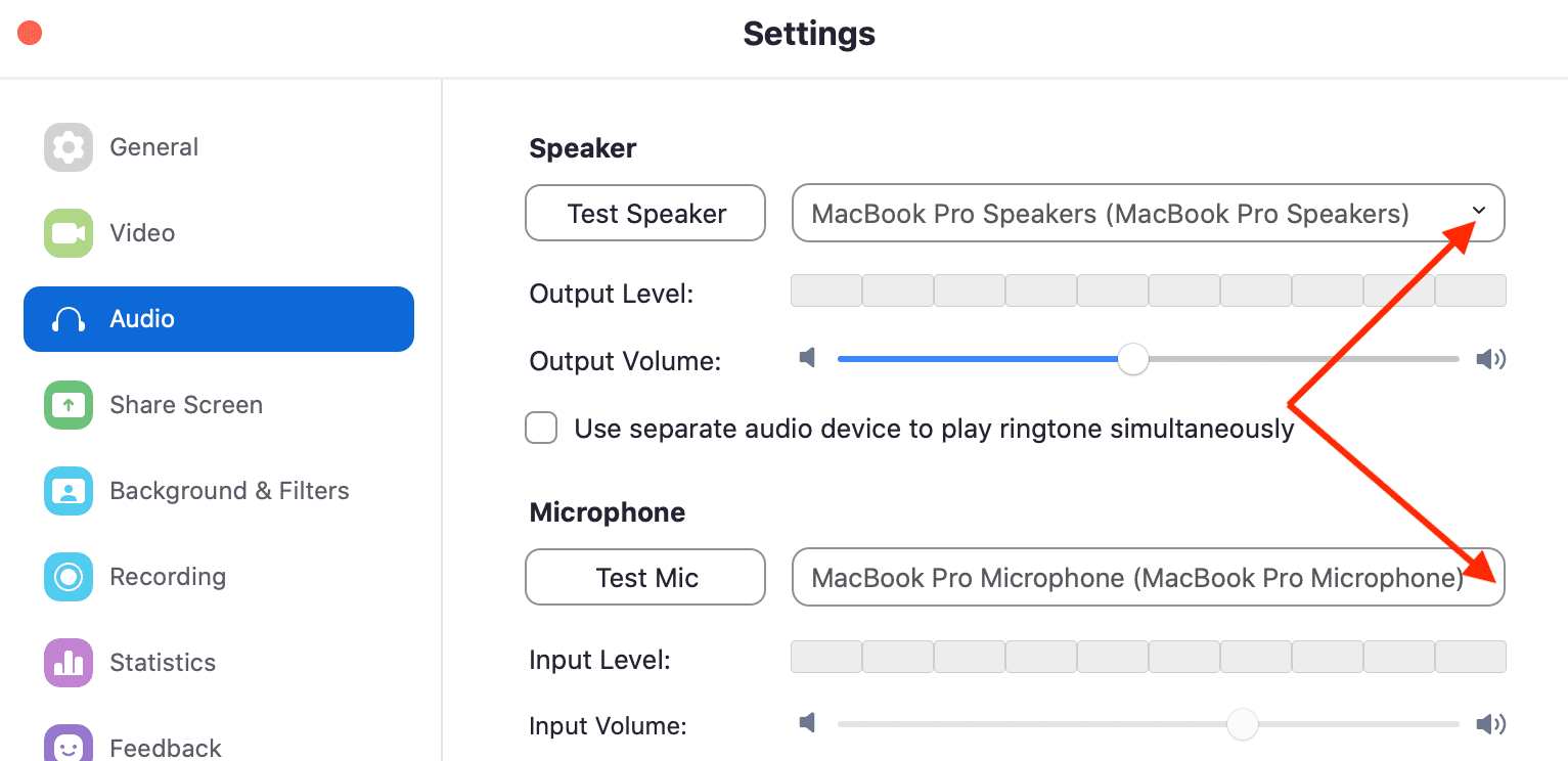 mac audio input not workgin