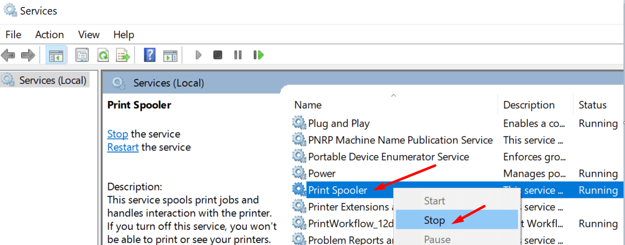 how to fix printer spooler error in windows xp