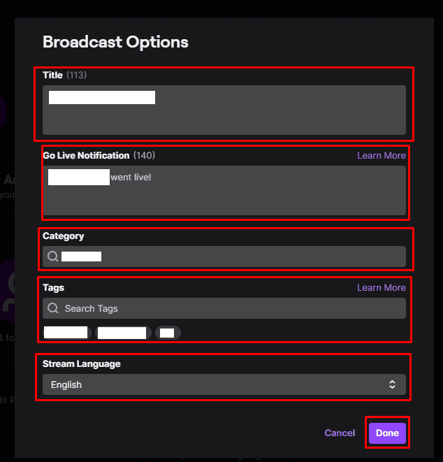 How to change Game Name in Live Stream
