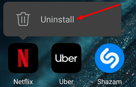 uninstall netflix app android