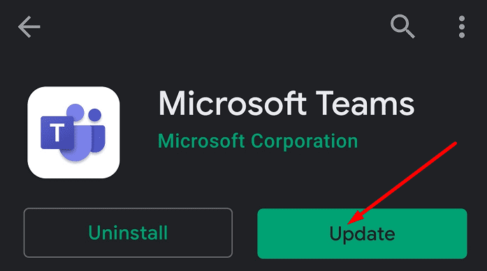 update microsoft teams app mobile