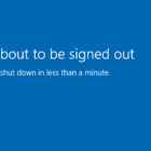 Windows 10: Disable You're About to Be Signed Out
