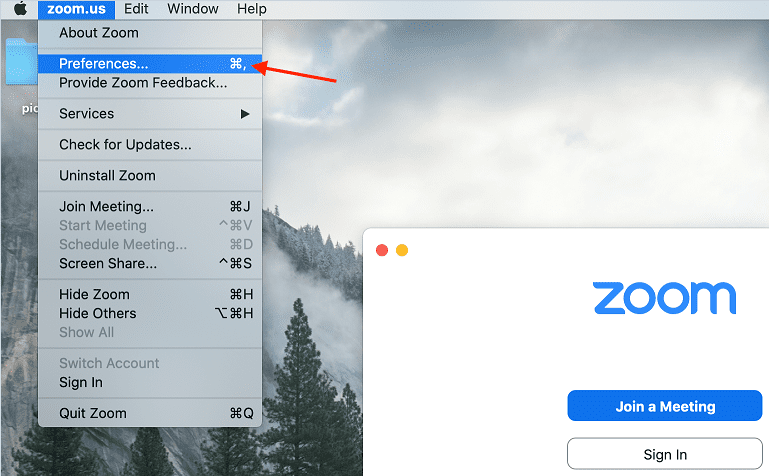 zoom preferences mac