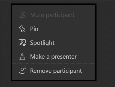 Mute participant microsoft teams