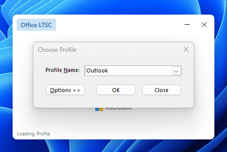 Outlook desktop app safe mode prompt