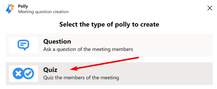 create quiz polly