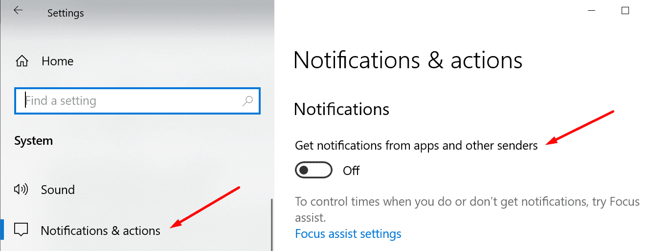 get notifications from apps and senders