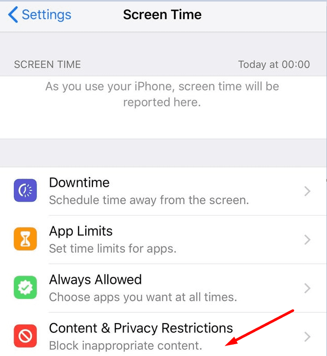 ios screen time content and privacy restrictions