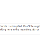 onenote sync error 0xe00001ae