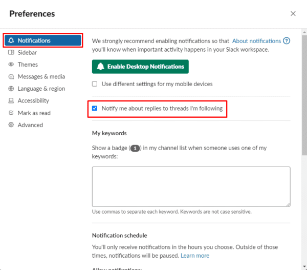 Slack How To Disable Notifications For Threads You re Following