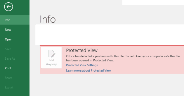 what is protected view