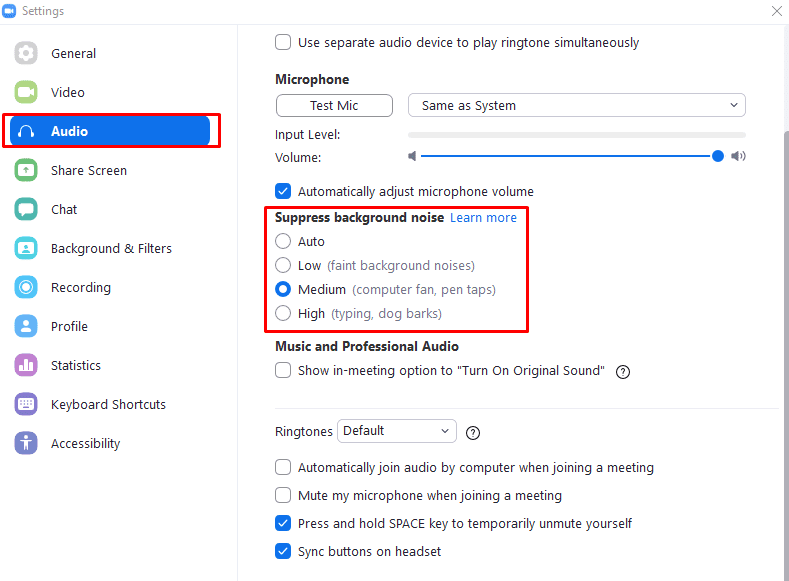 Zoom How To Enable Background Noise Suppression Technipages Zoom How To Enable Background Noise Suppression Technipages