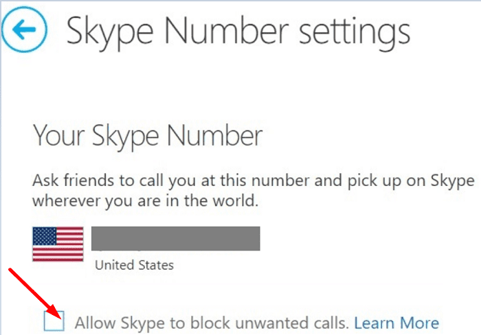 Allow Skype to block unwanted calls
