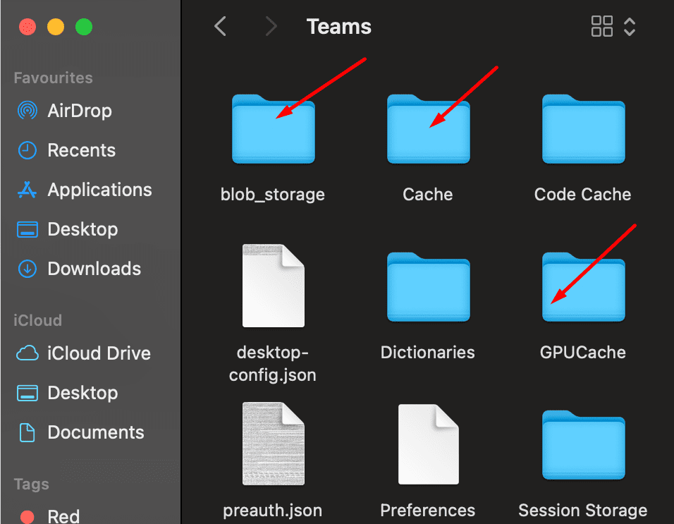 microsoft teams delete app cache macOS