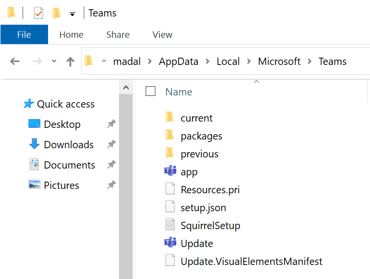 microsoft teams local appdata