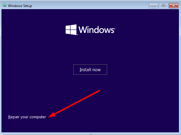 repair your computer windows 10
