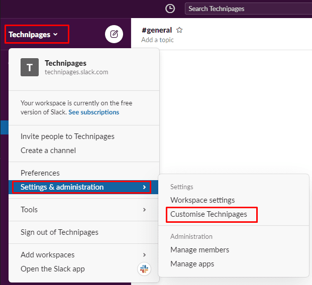 how to check my slack workspace url
