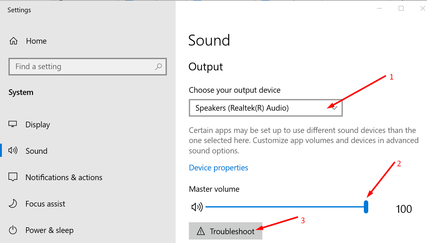 sound settings windows 10