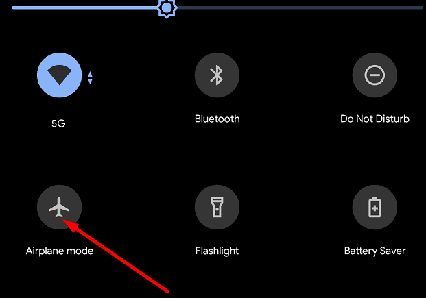 Airplane Mode google pixel 5