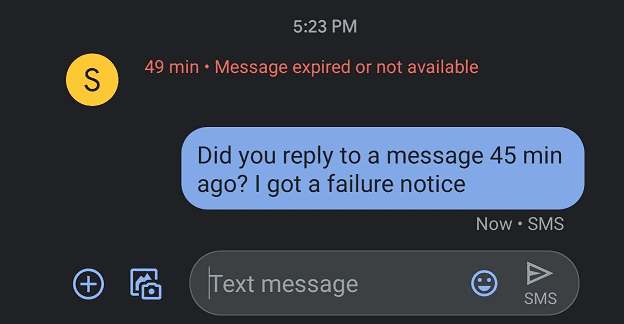 Oneplus Message Expired or Not Available Fix