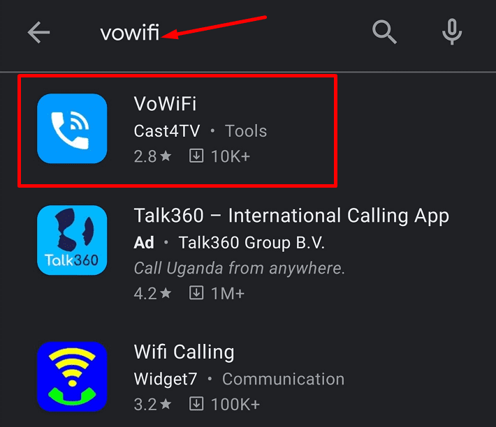 vowifi app android