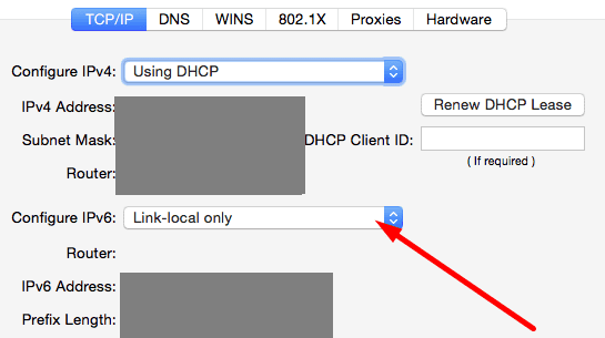 Link-local only ipv6 macos