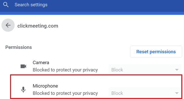clickmeeting browser permissions