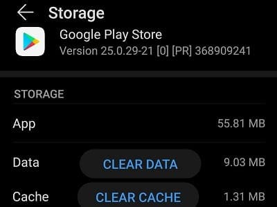 google-play-store-clear-app-cache