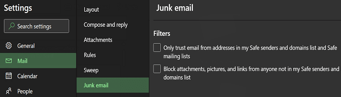 outlook.com-junk-email-filters