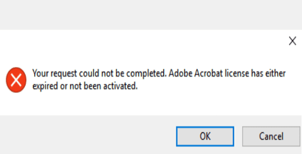 Adobe License Has Either Expired or Not Been Activated